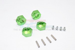 ALLOY HEX ADAPTER (12MMX7MM) -4PCS AXIAL SCX10 - Green - AX010/12X7MM-G