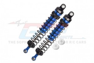 GPM RK122R ALUMINUM REAR ADJUSTABLE DAMPERS - 122mm FOR LOSI 1/10 4WD ROCK REY BRUSHLESS ROCK RACER LOS03009T1/T2 - RK122R-B-BK