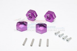 ALLOY HEX ADAPTER (12MMX7MM) -4PCS AXIAL SCX10 - AX010/12X7MM-P