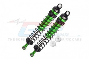 GPM RK122R ALUMINUM REAR ADJUSTABLE DAMPERS - 122mm FOR LOSI 1/10 4WD ROCK REY BRUSHLESS ROCK RACER LOS03009T1/T2 - GREEN - RK122R-G-BK