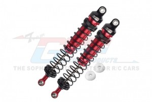 GPM RK122R ALUMINUM REAR ADJUSTABLE DAMPERS - 122mm FOR LOSI 1/10 4WD ROCK REY BRUSHLESS ROCK RACER LOS03009T1/T2 - RK122R-R-BK