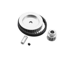Aluminum Belt Gears Pulley Conversion Kit 12T / 30T For TRAXXAS 1/10 RC TRX-4 TRX-6 Crawler - SILVER - TRX4-PCS01-SI