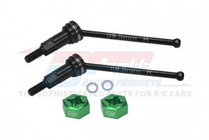 GPM MGG059RS CARBON STEEL REAR CVD DRIVE SHAFTS W/ ALUMINUM 7075 WHEEL HEX ARRMA 1/18 GRANITE GROM ARA2102 / TYPHON GROM ARA2106 - GREEN - MGG059RS-G