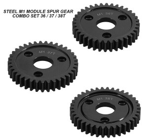 STEEL MOD 1 M1 SPUR GEAR 3PCS COMBO SET For RC TRAXXAS ARRMA HPI RACING LOSI MUGEN SEPRENT OFNA RC CAR MONSTER TRUCK - RS-M1363738T