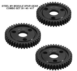 STEEL MOD 1 M1 SPUR GEAR 3PCS COMBO SET For RC TRAXXAS ARRMA HPI RACING LOSI MUGEN SEPRENT OFNA RC CAR MONSTER TRUCK - RS-M1394041T