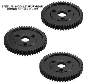 STEEL MOD 1 M1 SPUR GEAR 3PCS COMBO SET For RC TRAXXAS ARRMA HPI RACING LOSI MUGEN SEPRENT OFNA RC CAR MONSTER TRUCK - RS-M1505152T