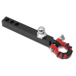 Metal Rear Bumper Tow Trailer Hook Hitch Black For 1/10 RC TRAXXAS TRX-4 AXIAL SCX10 CRAWLER TRUCK - RS-BTH02/RE