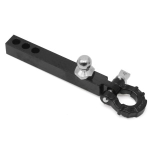 Metal Rear Bumper Tow Trailer Hook Hitch Black For 1/10 RC TRAXXAS TRX-4 AXIAL SCX10 CRAWLER TRUCK - BLACK - RS-BTH02/BK