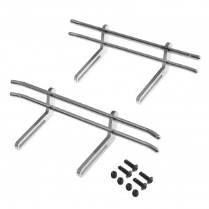 Metal Front And Rear Bumper Set For 1/10 TRAXXAS TRX-4 / AXIAL RACING SCX-10 CRAWLER TRUCK - SILVER - TRX4-09FR/SI