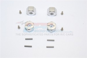 ALLOY HEX ADAPTER (12MMX9MM) -4PCS AXIAL SCX10 - Silver - AX010/12X9MM-S