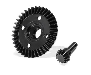 Steel Front / Rear 32 Pitch Rear Ring - 38T Pinion Gear - 13T AXI232054 For 1/10 RC Axial Racing RBX10 Crawler - RS-AXI232054/BK