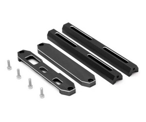 Aluminum Bottom Battery Protection Frame For FLYSKY Noble NB4 PRO Edition Transmitter - RS-NB4R/BK