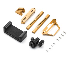 Aluminum Transmitter Protector Frame With Phone Holder For FLYSKY Noble NB4 PRO Edition Transmitter - RS-NB4AF/GO