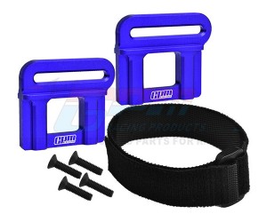 GPM 7075 Aluminum Battery Hold-Down Retainer 9628  For TRAXXAS 1/8 MAXX SLASH / SLEDGE - BLUE - TS0126-B