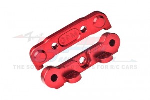 GPM MT2008 7075 ALLOY FRONT HINGE PIN BRACE SET TKR9561 For TEKNO 1/10 MT410 2.0 TKR9501  / 1/10 SCT410 2.0 TKR9500 - RED - MT2008-R