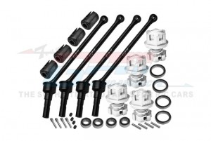 GPM TXMW110FRSN CARBON STEEL FRONT & REAR EXTEND CVD SHAFT - 110mm WITH 7075 ALLOY WHEEL LOCK & HEX CLAW 8996X FOR TRAXXAS 1/10 MAXX W/ WIDEMA ... - TXMW110FRSN-S