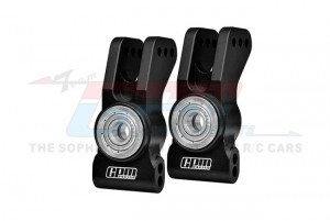 GPM MT2022 7075 ALLOY REAR HUBS LARGER INNER BEARINGS TKR9545 For TEKNO 1/10 MT410 2.0 / SCT410 2.0 4X4 Truck - BLACK - MT2022-BK