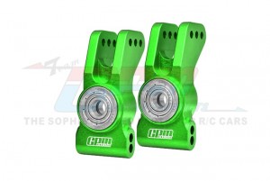 GPM MT2022 7075 ALLOY REAR HUBS LARGER INNER BEARINGS TKR9545 For TEKNO 1/10 MT410 2.0 / SCT410 2.0 4X4 Truck - GREEN - MT2022-G