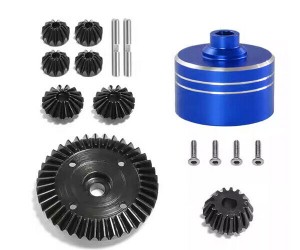 Aluminum Diff Case W/ Steel Full RING BEVEL GEAR SET FOR 1/10 TAMIYA TT02 TT02B XV-02 CAR - RS-XV20112100B/BU