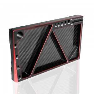 Aluminum And Carbon Fiber Multi-function Screw Storage Tray For RC Touring Buggy Monster Truck - RED - ST021-RE