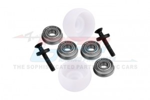 GPM MX040 SPECIAL MATERIAL LEAN BAR WHEELS LOS264003 FOR LOSI 1/4 PROMOTO-MX MOTORCYCLE - WHITE - MX040-S