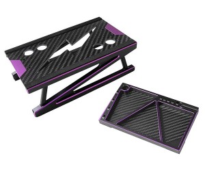 Aluminum & Carbon Fiber Setup Stand With Screw Tray Set For 1/10 RC Touring Short Course Car - ST022-PU