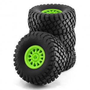 Tire & Rim Set 138 x 55mm 17mm Hex For 1/7 1/8 ARRMA MOJAVE / TRAXXAS UDR Truck - Green - TY1385512/GY
