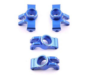 Aluminum Front Steering & Rear Hub Set ARA330807 For ARRMA 1/18 GRANITE ARA2102T1 / TYPHON GROM MEGA 380 ARA2106T1 - RS-ARA330807/BU