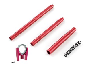 Aluminum Composite Center Slider Driveshaft Support Mount AR310878 AR310884 For ARRMA BIG ROCK / GRANITE / KRATON / VORTEKS / TYPHON / INFRACTION / VENDETTA 3S 4S BLX - RED - RS-AR31087884/RE