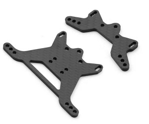 Carbon Fiber Front & Rear Shock Tower For TAMIYA 1/10 RC TT-02B Buggy Truck - TT02B-2830/BK