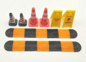 Decoration Roadblock Safety Cone Traffic Signs For 1/18 1/24 TRAXXAS TRX-4 SCX24 - RS-DA018