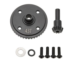 STEEL FRONT / REAR DIFF BEVEL GEAR 43T & PINION GEAR 10T AR310497 FOR ARRMA KRATON TALION OUTCAST INFRACTION LIMITLESS 6S BLX - RS-AR310497