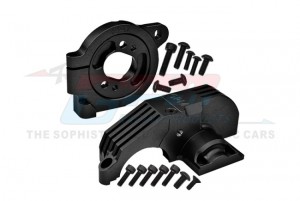 GPM TS1838 7075 ALLOY ADJUSTABLE 4985 MOTOR MOUNTS & MAIN GEAR COVER 8960 8987 For TRAXXAS 1/8 6S MAXX SLASH MAXX W/ WIDEMAXX MONSTER - BLACK - TS1838-BK