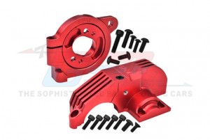 GPM TS1838 7075 ALLOY ADJUSTABLE 4985 MOTOR MOUNTS & MAIN GEAR COVER 8960 8987 For TRAXXAS 1/8 6S MAXX SLASH MAXX W/ WIDEMAXX MONSTER - RED - TS1838-R