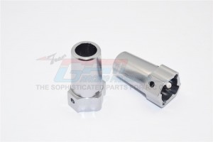 ALLOY REAR AXLE ADAPTERS 1/10 AXIAL SCX10 RC CRAWLER - Gun silver - SCX022-GS