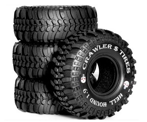 Rubber Tire 1.9 Inch 118 x 48mm Set For 1/10 AXIAL RACING RBX10 SCX-10 TRAXXAS TRX-4 CRAWLER - TY11848
