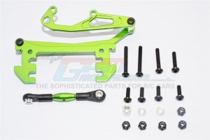 ALLOY SERVO MOUNT WITH PANHARD BAR AXIAL SCX10 - Green - SCX024A-G
