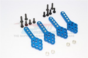 ALLOY FRONT+REAR ADJUSTABLE DAMPER  MOUNT WITH MULTIPLE HOLES(UPWARD &  DOWNWARD THE CHASSIS) AXIAL SCX10 - Blue - SCX028M/2-B