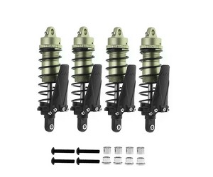 ALUMINUM BIG BORE OIL DAMPER WITH PERCH SET - 90mm 4PCS FOR 1/10 RC CAR CRAWLER BUGGY TRUCK - RS-DP90/GR