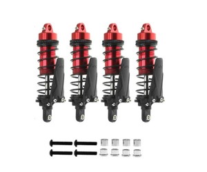 ALUMINUM BIG BORE OIL DAMPER WITH PERCH SET - 90mm 4PCS FOR 1/10 RC CAR CRAWLER BUGGY TRUCK - RS-DP90/RE