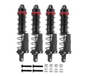 ALUMINUM BIG BORE OIL DAMPER WITH PERCH SET 100mm 4PCS FOR 1/10 RC CAR CRAWLER BUGGY TRUCK - RS-DP100/BK