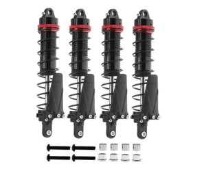 ALUMINUM BIG BORE OIL DAMPER WITH PERCH SET 120mm 4PCS FOR 1/10 RC CAR CRAWLER BUGGY TRUCK - RS-DP120/BK
