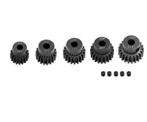 STEEL 0.8 Module 32 Pitch MOTOR PINION GEAR SET 13T - 21T FOR 1/8 1/10 RC TRAXXAS SLASH 4X4 - RS-PG083217-21T