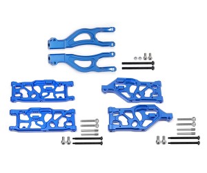 ALUMINUM FRONT & REAR UPPER LOWER SUSPENSION ARM ARA330561 ARA330589 ARA330590 FOR 1/5 ARRMA KRATON OUTCAST 8S - BLUE - RS-ARA3305899093/BU