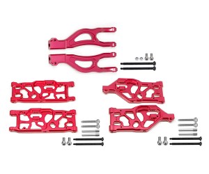 ALUMINUM FRONT & REAR UPPER LOWER SUSPENSION ARM ARA330561 ARA330589 ARA330590 FOR 1/5 ARRMA KRATON OUTCAST 8S - RED - RS-ARA3305899093/RE