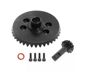 STEEL FRONT / REAR DIFF RING PINION GEAR 5379 6879 FOR TRAXXAS RAPTOR R HOSS RUSTLER SLASH 4X4 - RS-TRX5379/BK