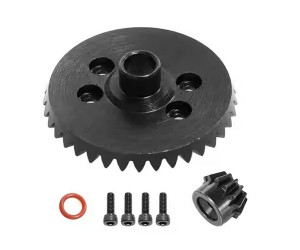 STEEL FRONT / REAR DIFF RING PINION GEAR 5379 6879 FOR TRAXXAS RAPTOR R HOSS RUSTLER SLASH 4X4 - RS-TRX6879/BK