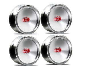 ALUMINUM 1.9 INCH 56mm X 26mm BEADLOCK DISC RIM SET WITH WHEEL HUB FOR TRAXXAS 1/10 TRX-4 SCX-10 CRAWLER TRUCK - RS-WH5626/SI