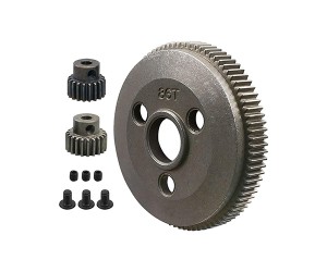 STEEL SPUR GEAR 48P 86T PINION 19T 21T SET 4686 FOR TRAXXAS SLASH 4X4 VXL DRAG SLASH RUSTLER STAMPEDE TRUCK - RS-TRX48861921T
