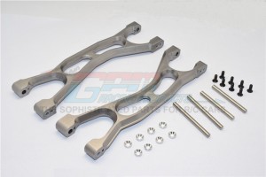 GPM TXM054F/R ALUMINIUM FRONT / REAR UPPER ARMS FOR 6S TRAXXAS XMAXX 6S 8S - Gun silver - TXM054F/R-GS